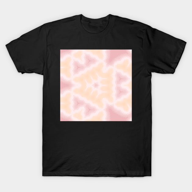 Peach and Rose Kaleidoscope T-Shirt by Peaceful Space AS